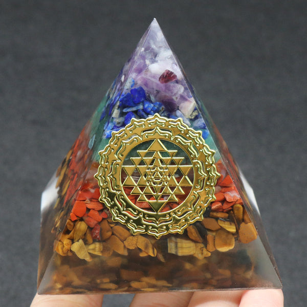 High-Quality Resin Orgon Pyramid for Enhanced Energy and Well-Being