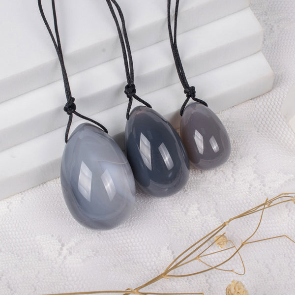 Wholesale Natural Gray Agate Yoni Egg For Balance and Harmony