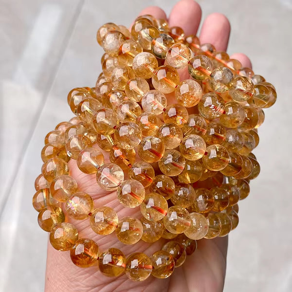 6/8/10mm citrine bracelet