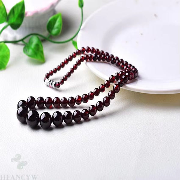 1pc 5-11mm garnet necklace