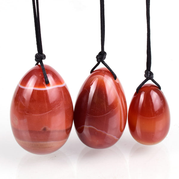 Natural Carnelian Yoni Egg for Vitality and Creativity