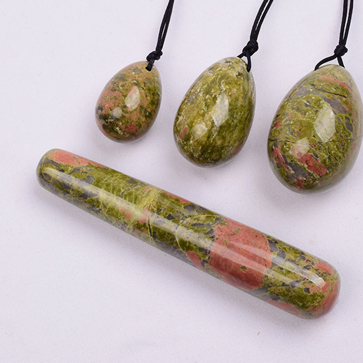 Emotional Balance and Healing Natural Unakite Yoni Egg