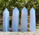 6-7cm blue chalcedony tower