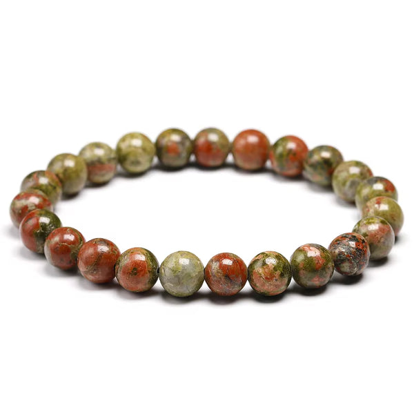 6/8/10mm unakite bracelet