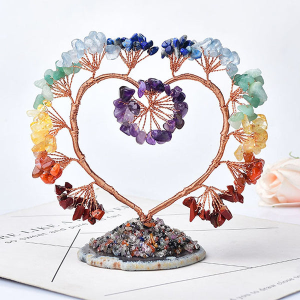 Heart crystal tree 13*14cm  170*185g