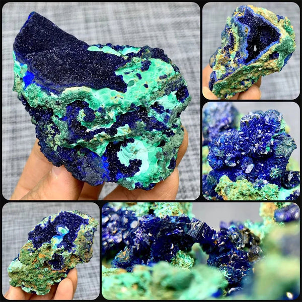 1.5-10cm azurite malachite