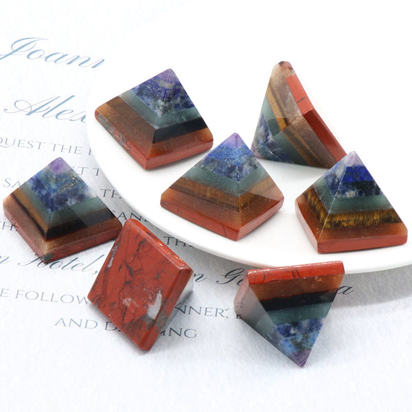 7 Chakras Orgon Pyramid - High-Quality Resin for Spiritual Healing