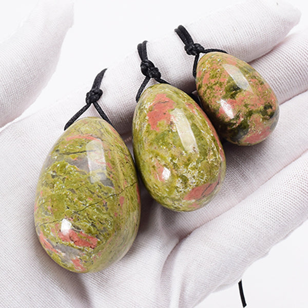 Emotional Balance and Healing Natural Unakite Yoni Egg