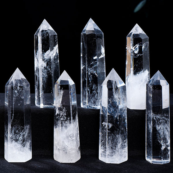 6-8cm Natural Clear Quartz Towers Point Wand