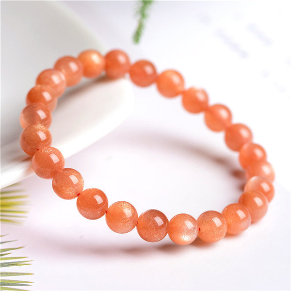 MLD Orange Moonstone Bracelet 5A 7A 8/10/12MM