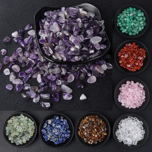 1/2 Ounce Natural Crystal Mixed Beads Irregular Shaped Tumbled Chips Crushed Stone Turquoise Chip Beads Gemstone Chips No Hole