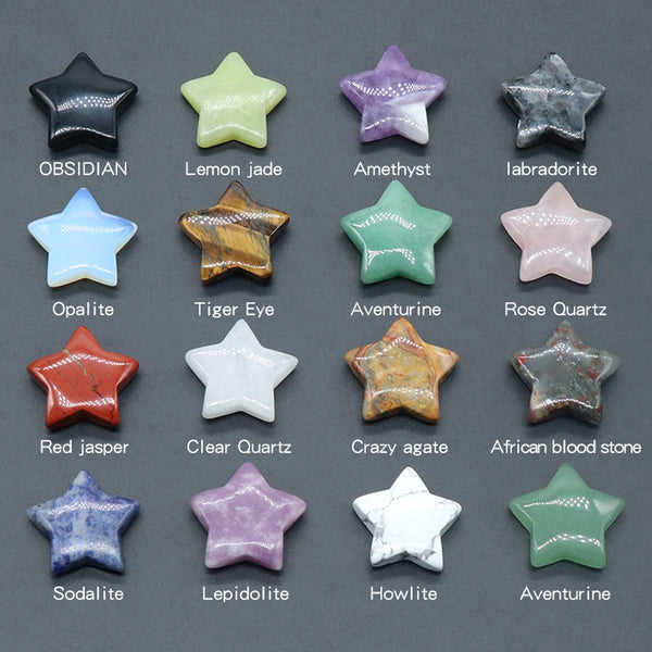 Star Statue Natural Crystal Onyx Bare Stone Meditation Healing Reiki Gems Gift Collection