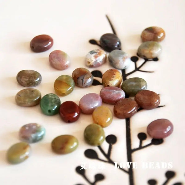 Lot Jasper Mookaite Oval Loose Beads