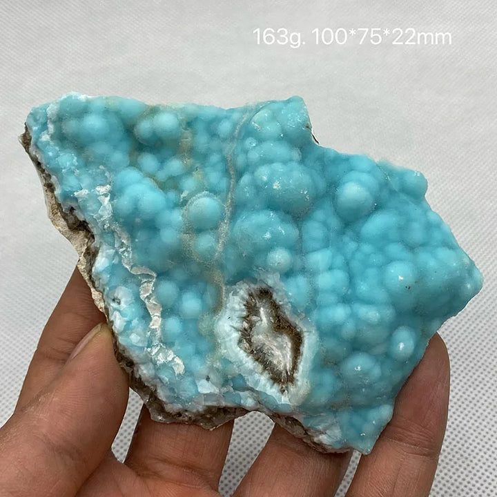 Natural Blue Hemimorphite Rough Specimen Crystal