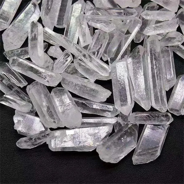 100% Wholesale Natural Healing Unpolished Crystal Pieces Wand Clear White Quartz Tumbled Crystal Strip Point