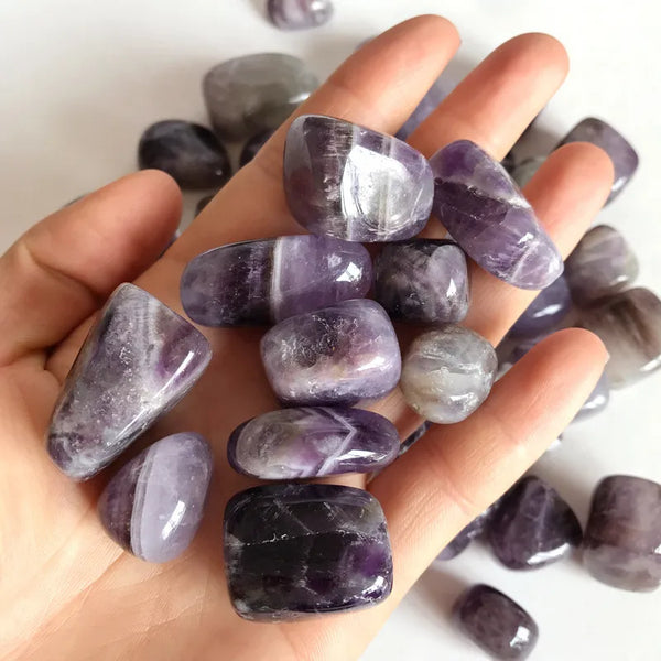 Natural Dream Amethyst Crystal Stones Bulk Tumbled