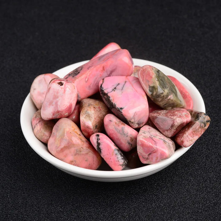 8-12mm Natural Rose Red Rhodochrosite Polished Gravel