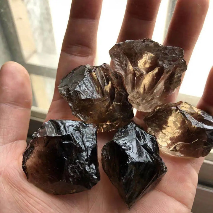 Natural Smoky Quartz Raw Stone Mine Tea Crystal Original Rock