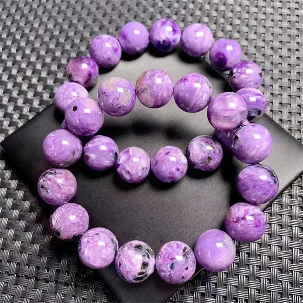 14MM Natural Energy Stone Reiki Healing Crystal Charoite Bracelet