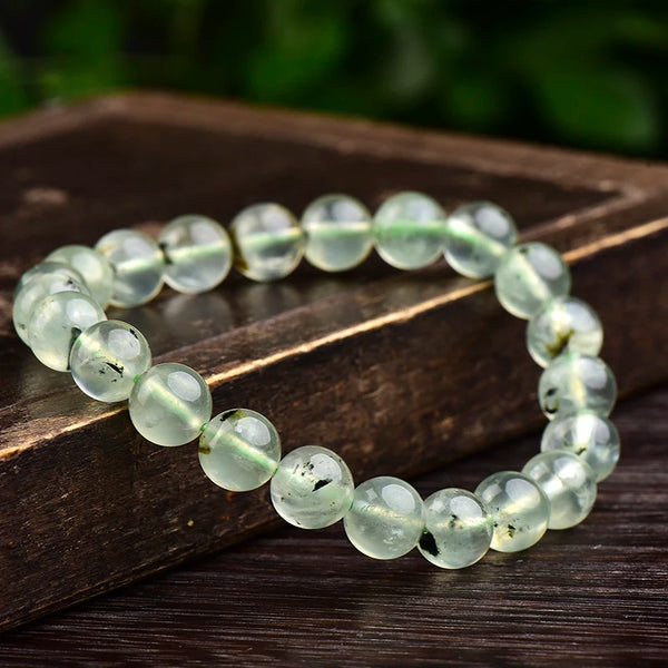 Wholesale Natural Crystal Beads Bracelets Prehnite Bracelet