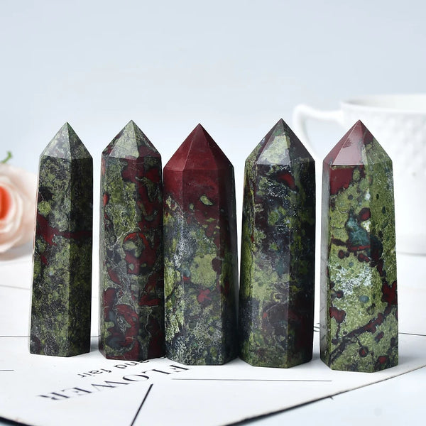 Natural Dragon Blood Stone Crystal Point Wholesale