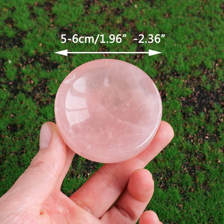 Wholesale Natural Gemstone Round Shape Rose Quartz Crystal Bowls