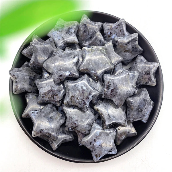 Natural Larvikite Labradorite Star Shaped Gemstone Crystal 