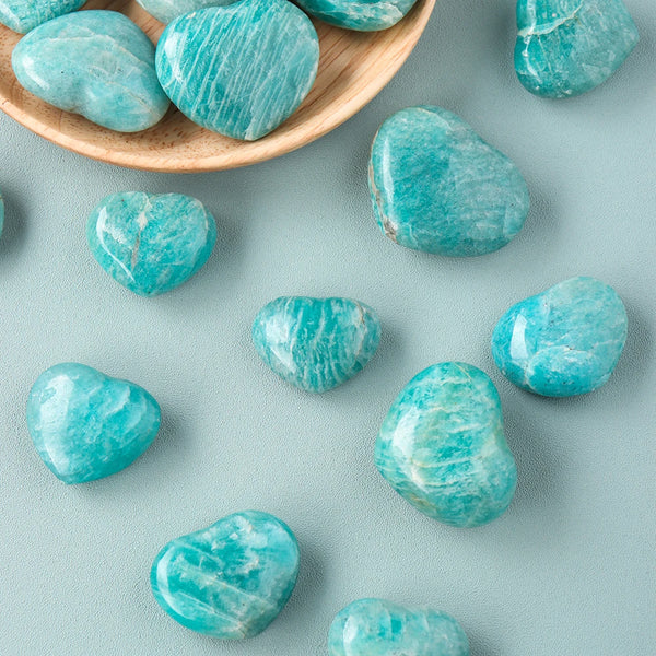 3-4cm High-quality Amazonite Stone Heart