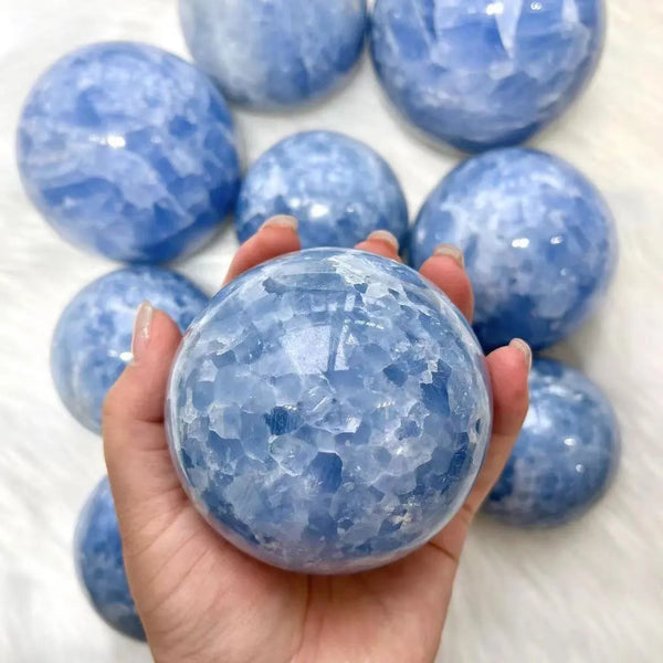 Kyanite Palm Crystal Healing Celestite Sphere