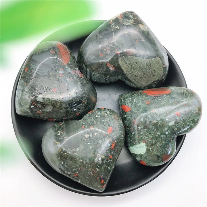 Natural Big African BloodStone Heart Shaped Crystal