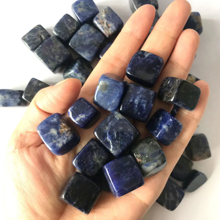 Natural Blue Sodalite Tumbled Stone Healing Reiki Quartz Crystal