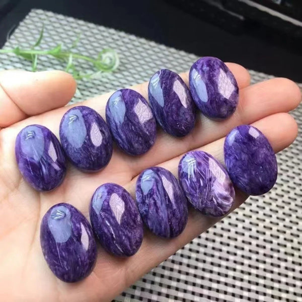 Natural Charoite Oval Cabochon Bead Loose Stone