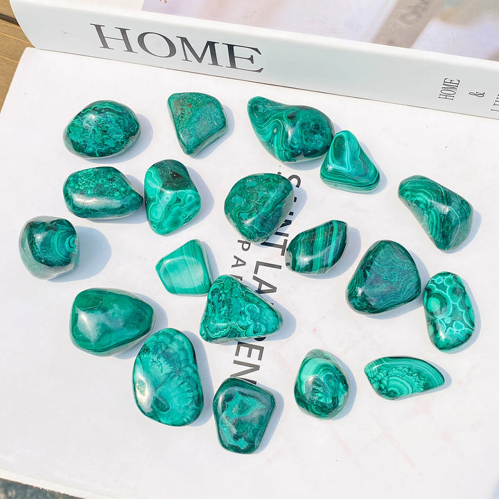 Natural Crystal Malachite Bulk Sale Healing Tumbled Stone