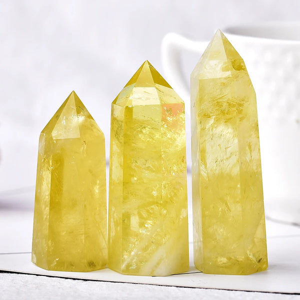 Natural Crystal Point Citrine Healing Energy Stone