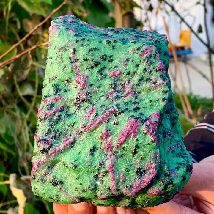 Natural Rough Green Ruby Zoisite Crystal Stone Mineral Rock Specimen