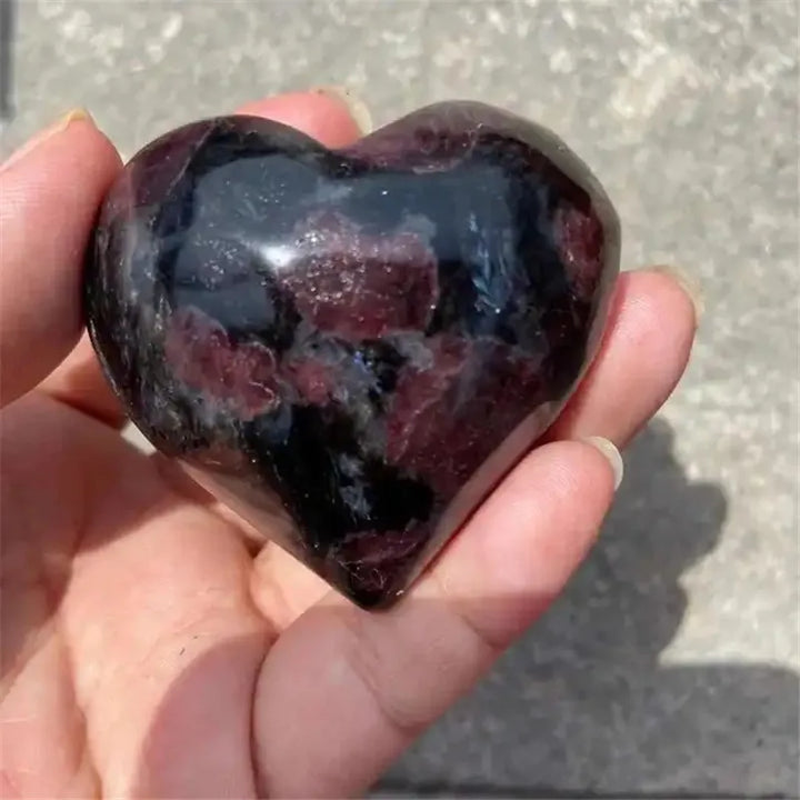 Natural Healing Crystals Puffy Garnet Fireworks Hearts