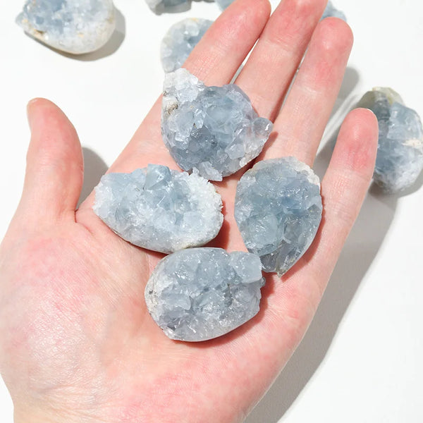 30-60g Natural Blue Celestite crystal cluster Mineral Specimen For Decoration