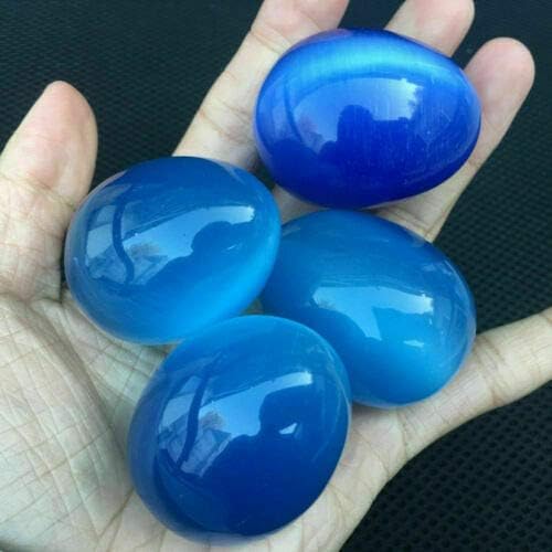 Melting Quartz Blue Cat Eye Stone Dragon Egg Reiki Healing