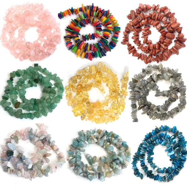 Irregular Chips Gravel Natural Agates Crystal Stone Beads