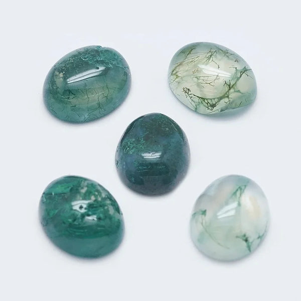 Wholesale Bulk Moss Agate Cabochons Oval 