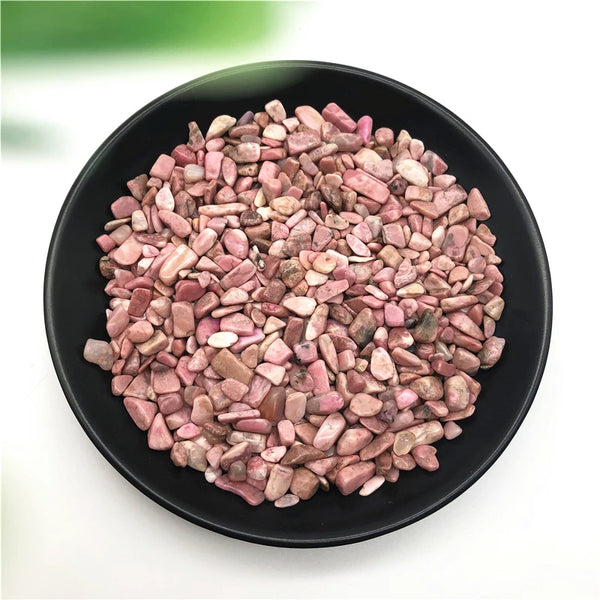 50g 3 Sizes Natural Rose Pink Rhodonite Crystal Gem Stone Freeform Tumbled Healing Stones Natural Stones and Minerals