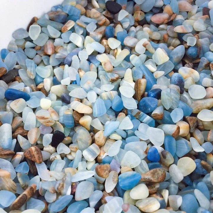 Natural Blue Onyx Stone Quartz Crystals Chips Gravel Gemstones