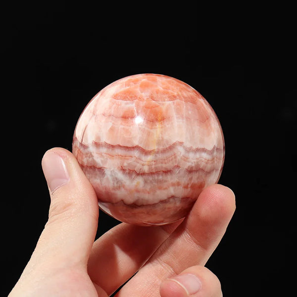 50mm Natural Rhodochrosite Crystal Stone Ball Stone Sphere-1pc