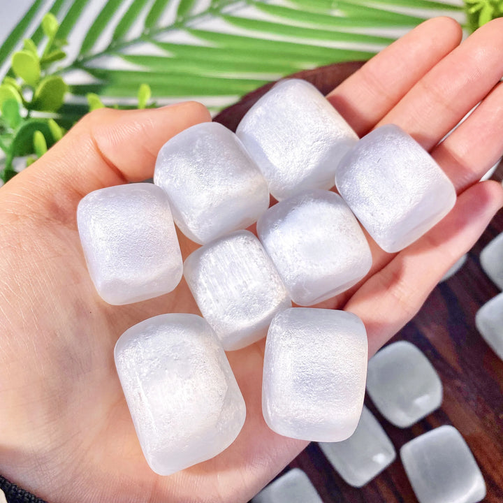 High Quality Selenite Cube Natural Tumbled Crystal Stones