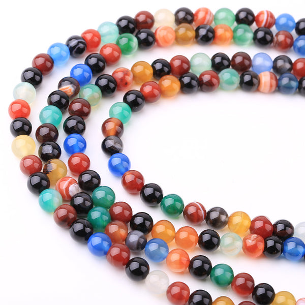 MLD Colorful Agate Beads 8/10/12mm