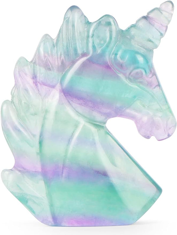 2" Unicorn Crystal Gemstone Statue Figurine Sculpture