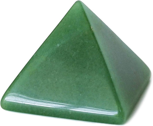 1.5 inch Natural Green Aventurine Jade Chakra Crystal Pyramid