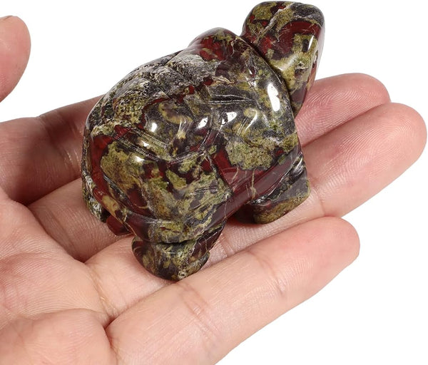 Dragon Bloodstone Gemstone Turtle Crystal Statue