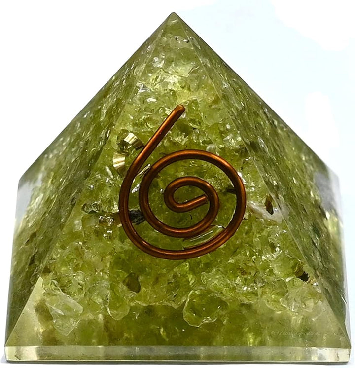 Wholesale Peridot Small Orgone Pyramid for Protection