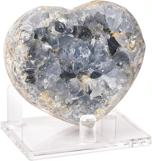 Celestite Crystals Heart Blue Geode Celestite Cluster 